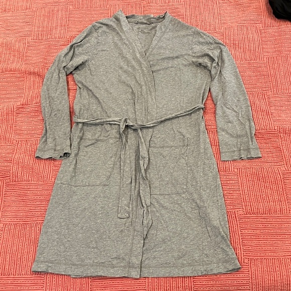 Lord & Taylor medium women’s Gray PIMA cotton Chemise robe - Picture 1 of 16